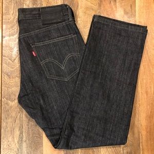 Levi’s 505 black denim fleece lined jeans